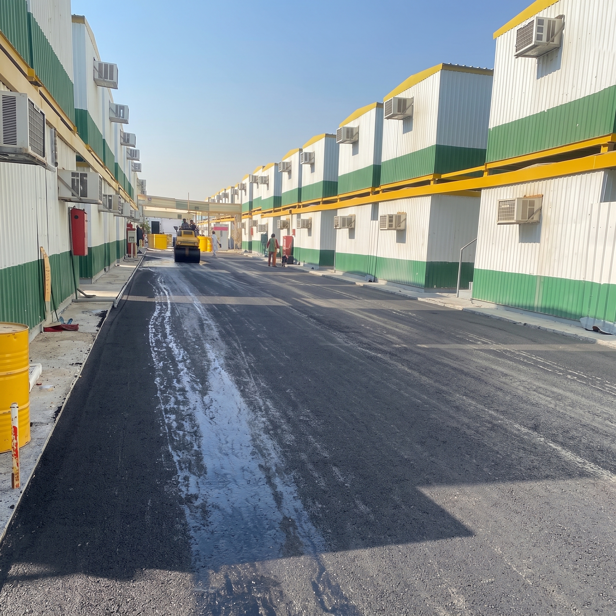 سفلتة ساحات المستودعات والمصانع باسفلت جديد بالرياض من مقاول اسفلت معتمد